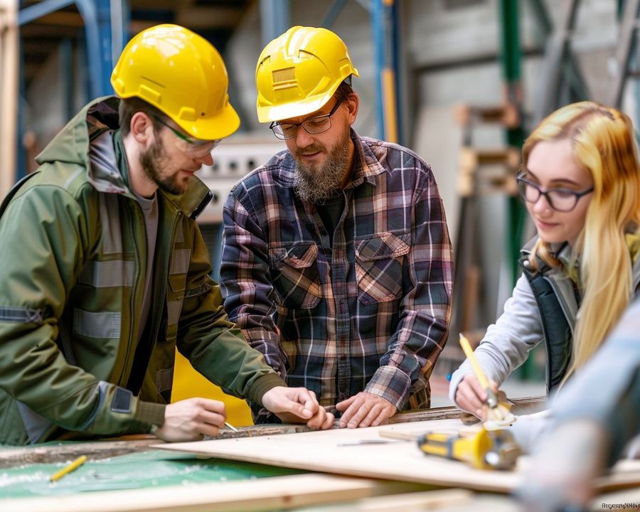 Team in der Werkstatt